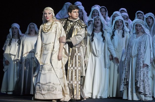 Анжеліна Швачка та Валентин Дитюк у прем’єрі «Набукко»