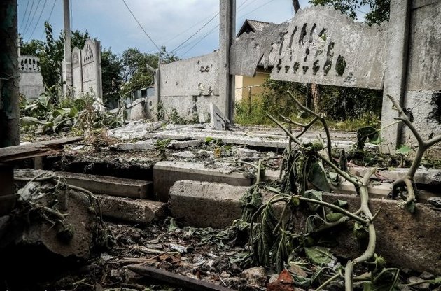 Результати обстрілу бойовиків у районі Донецька