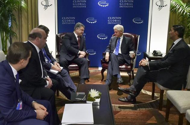 Петро Порошенко на переговорах з Біллом Клінтоном