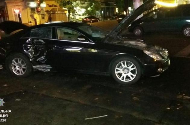 Один из разбитых автомобилей Mercedes