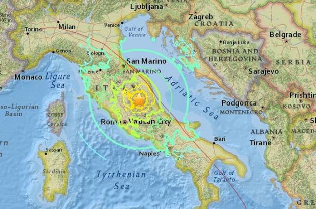 Жители центральной части Италии почувствовали несколько десятков эхо-толчков