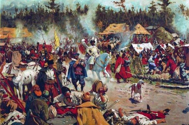 «Смутний час. Військо Самозванця». Художник С.Іванов, 1908 р.