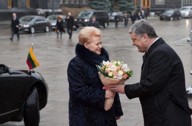 Грибаускайте пообещала Порошенко помочь с безвизовым режимом
