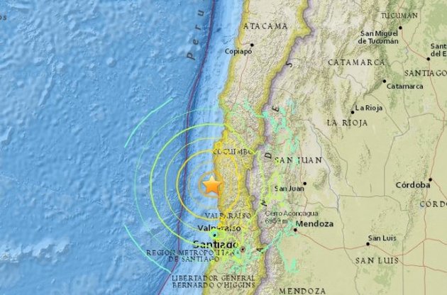 Потужний землетрус стався в Чилі