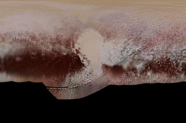 NASA представило кольорову мапу Плутона