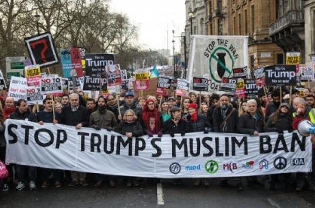 У Лондоні пройшов багатотисячний мітинг проти візиту Трампа