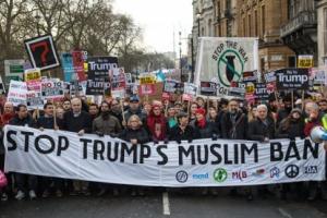 У Лондоні пройшов багатотисячний мітинг проти візиту Трампа