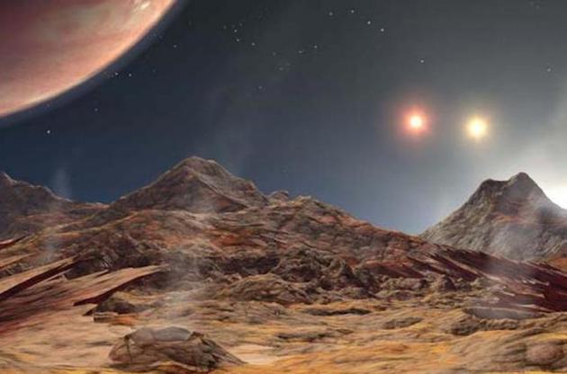 Фантазия: вид с планеты двойной звезды
