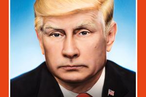 Немецкий журнал опубликовал на обложке Путина с прической Трампа