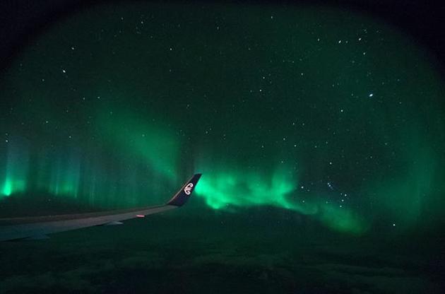 Пассажиры лайнера могли наблюдать за южным полярным сиянием