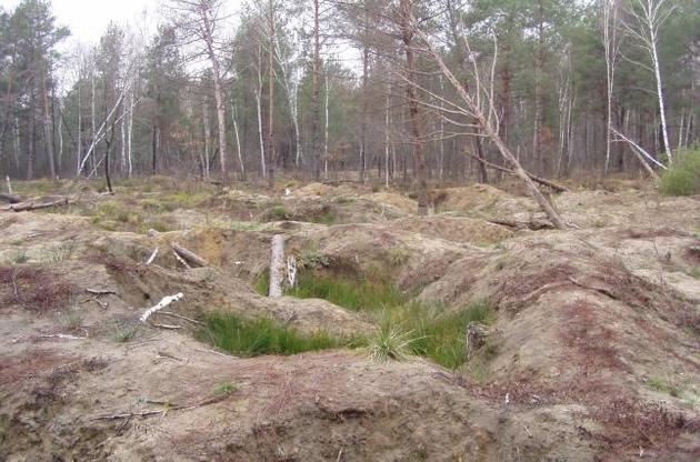 &quot;Лунный ландшафт&quot; Украинского янтарного Полесья