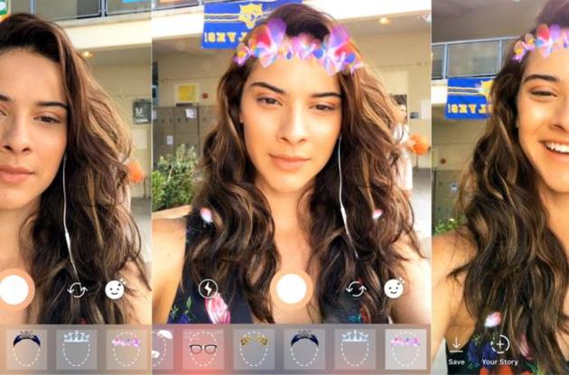 Instagram запустила "маски" по аналогии со Snapchat