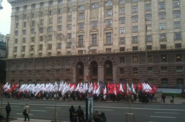 У міліції вдячні опозиції, що мітинг під Київрадою пройшов без інцидентів