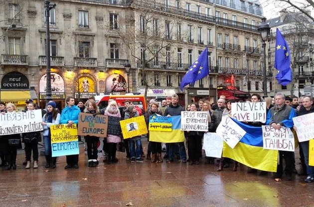 У десяти містах Європи та США пройшли мітинги на підтримку Євромайдану