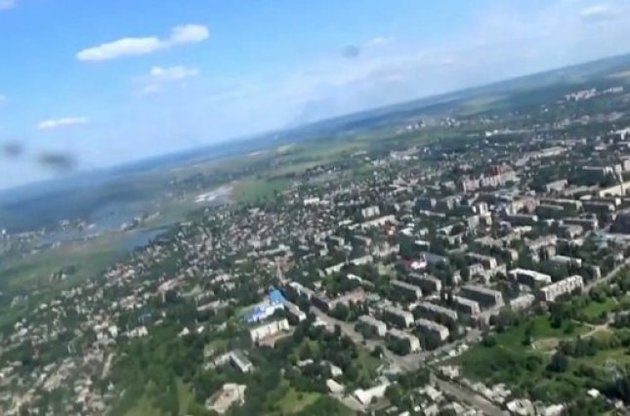 Як виглядає звільнений Слов'янськ з висоти пташиного польоту
