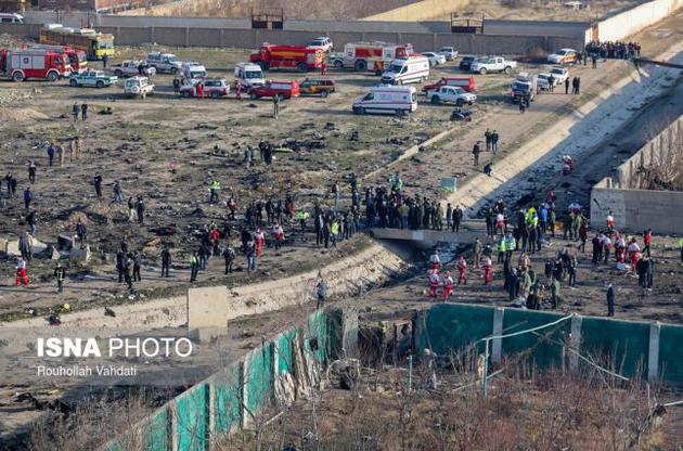 Место крушения украинского "Боинга" в Иране сняли с высоты птичьего полета