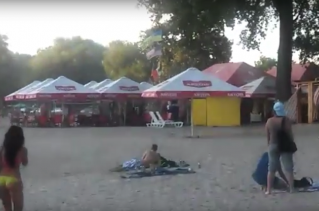 Опубликовано видео перестрелки на пляже в Полтаве