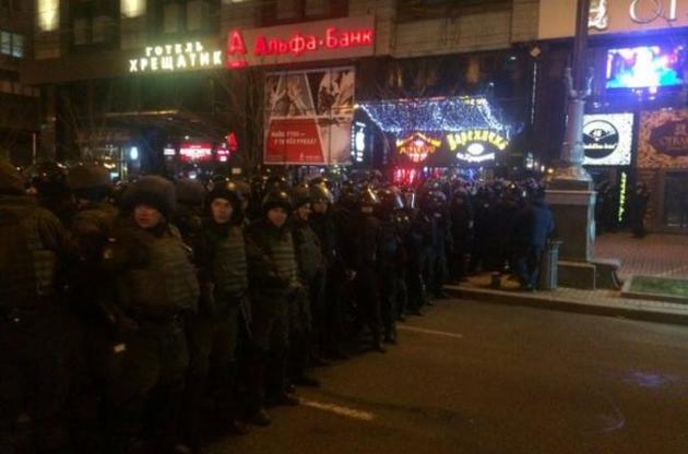 Полиция никого не задержала во время стычек в центре Киева