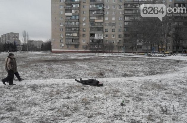 Погибший в результате обстрела жилых кварталов Краматорска