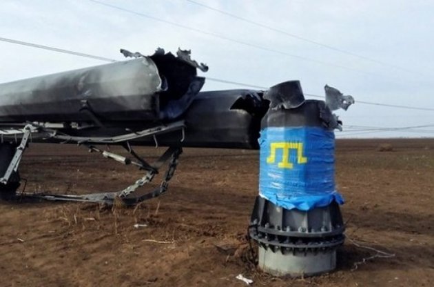 Из-за подрыва линии электропередач в Крым между Украиной и РФ обостряется торговая война. Иллюстрация