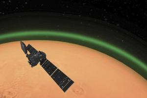Астрономи помітили зелене світіння атмосфери Марса