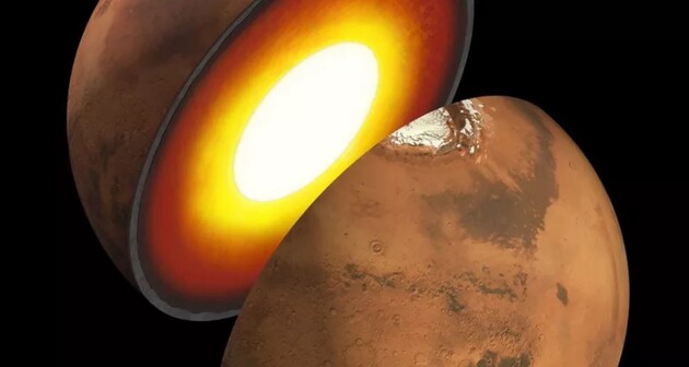 Вчені визначили межі трьох шарів внутрішньої структури Марса