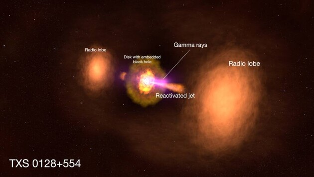 Астрономы получили снимок галактики, похожей на истребитель Дарта Вейдера