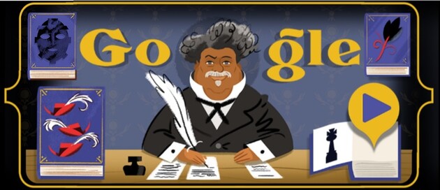 Google присвятив новий дудл Олександру Дюма