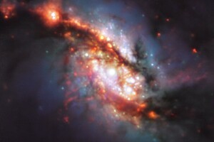 Астрономы получили снимок необычной спиральной галактики
