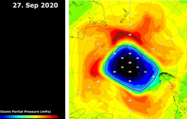 Озонова діра досягла свого річного піку