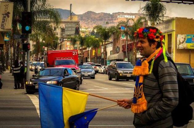 У Лос-Анджелесі пройшла акція на підтримку Євромайдану