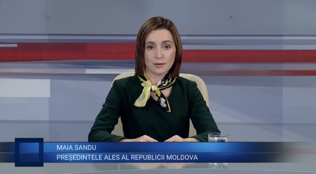 Обраний президент Молдови Санду закликала громадян вийти на протест 