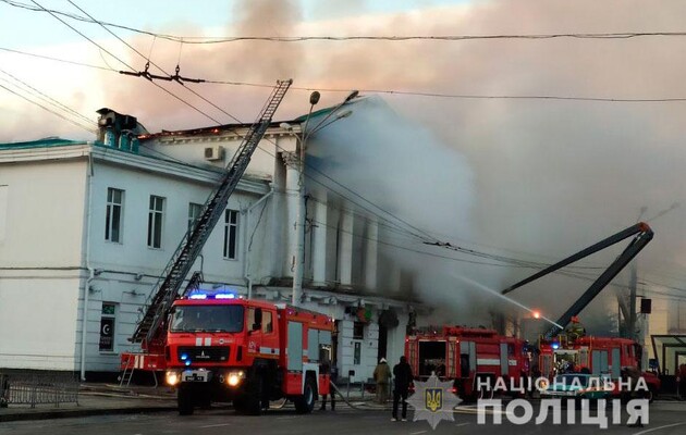 Полиция открыла дело из-за пожара в историческом здании Полтавы 