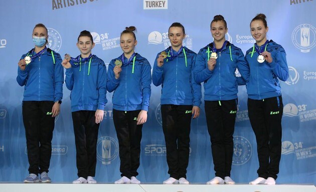 Женская сборная Украины - чемпион Европы по спортивной гимнастике