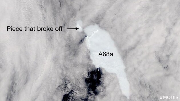 Від найбільшого айсберга на Землі відколовся шматок 