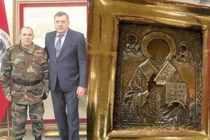 Журналісти дослідили шлях «ікони для Лаврова» з Донбасу через Росію та Сербію