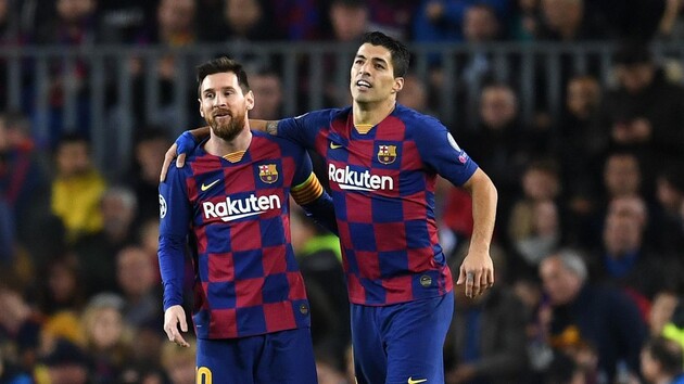 Месси и Суарес вместе успешно играли за "Барселону"