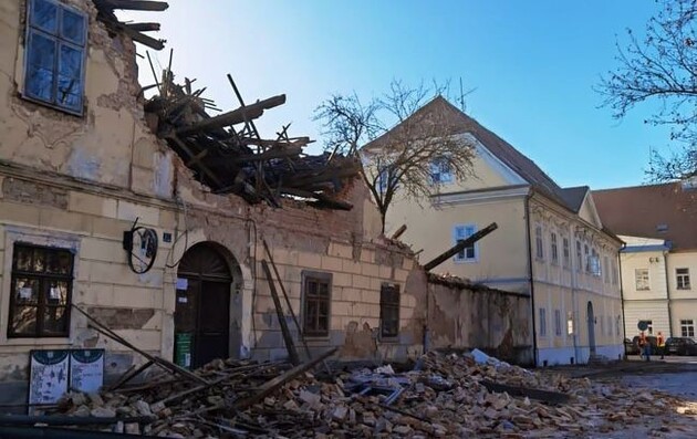 Землетрясение в Хорватии повредило здание украинского посольства