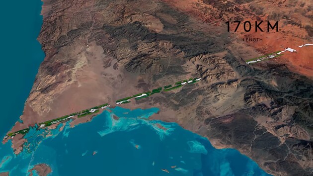 Протяженность города составит 170 километров