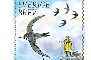 Грета Тунберг стала персонажем перших поштових марок Швеції в цьому році 
