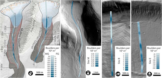 Вчені знайшли на Марсі сліди багатьох льодовикових періодів 