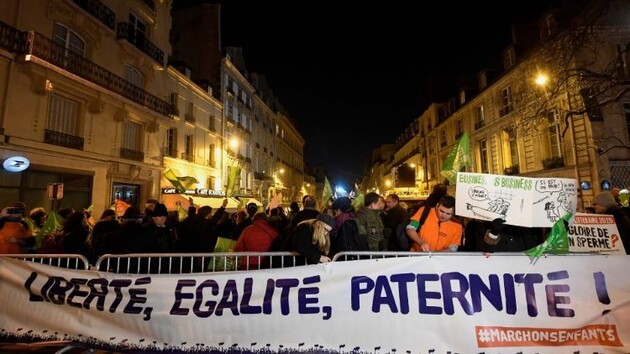 На митинге во Франции подрались две группы протестующих