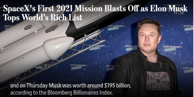 Компания SpaceX Илона Маска получила полную оплату за полет в космос от миллиардера из США Джареда Айзекмана