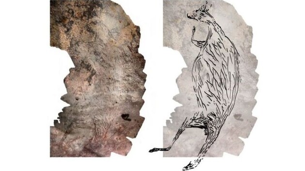 Вчені знайшли в Австралії наскельний малюнок кенгуру віком 17 тисяч років 