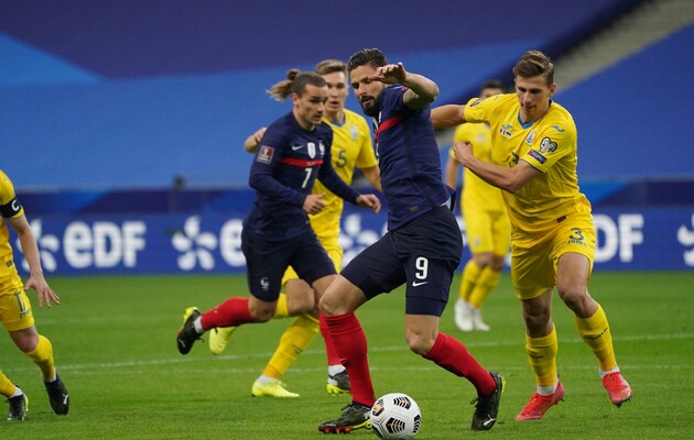Украина сыграла вничью с Францией в стартовом матче отбора на ЧМ-2022