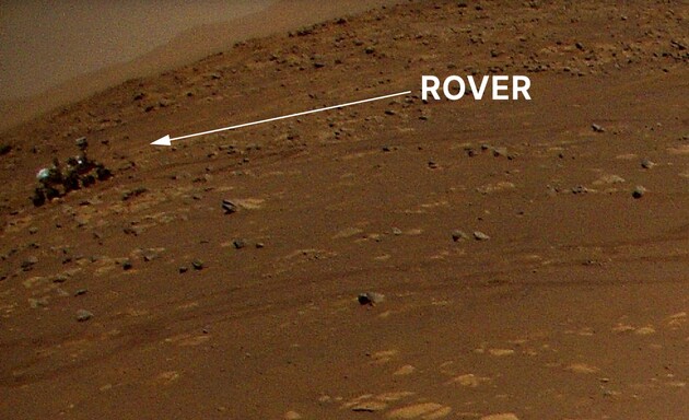 Вертолету Ingenuity удалось сфотографировать ровер Perseverance