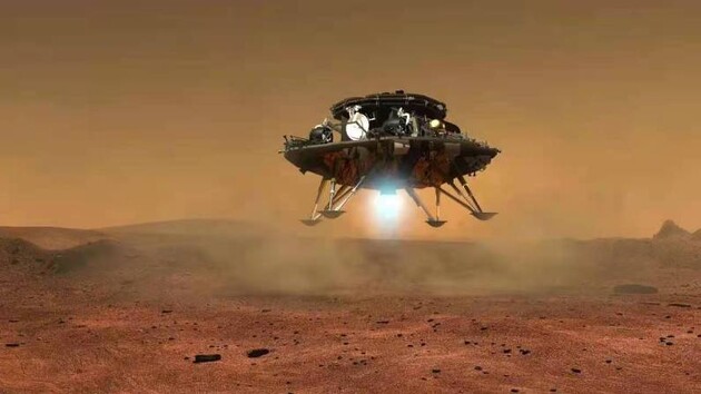 Китай завершил историческую посадку космического корабля на Марс