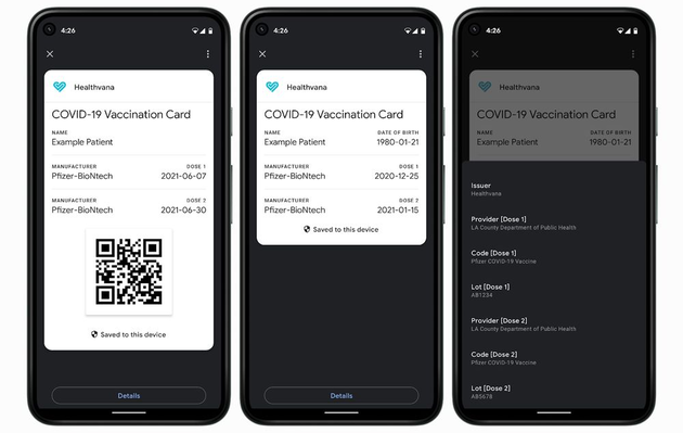 Приклад цифрового сертифікату від Google на Android 