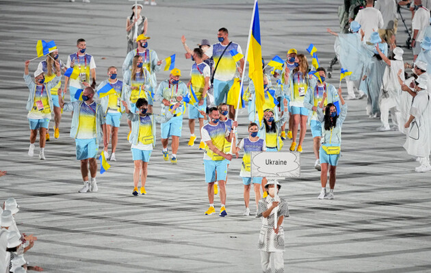 Сборная Украины приняла участие в параде на церемонии открытия Олимпиады в Токио
