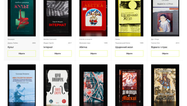 Стартовало онлайн-голосование за топ-30 книг за годы независимости Украины 
